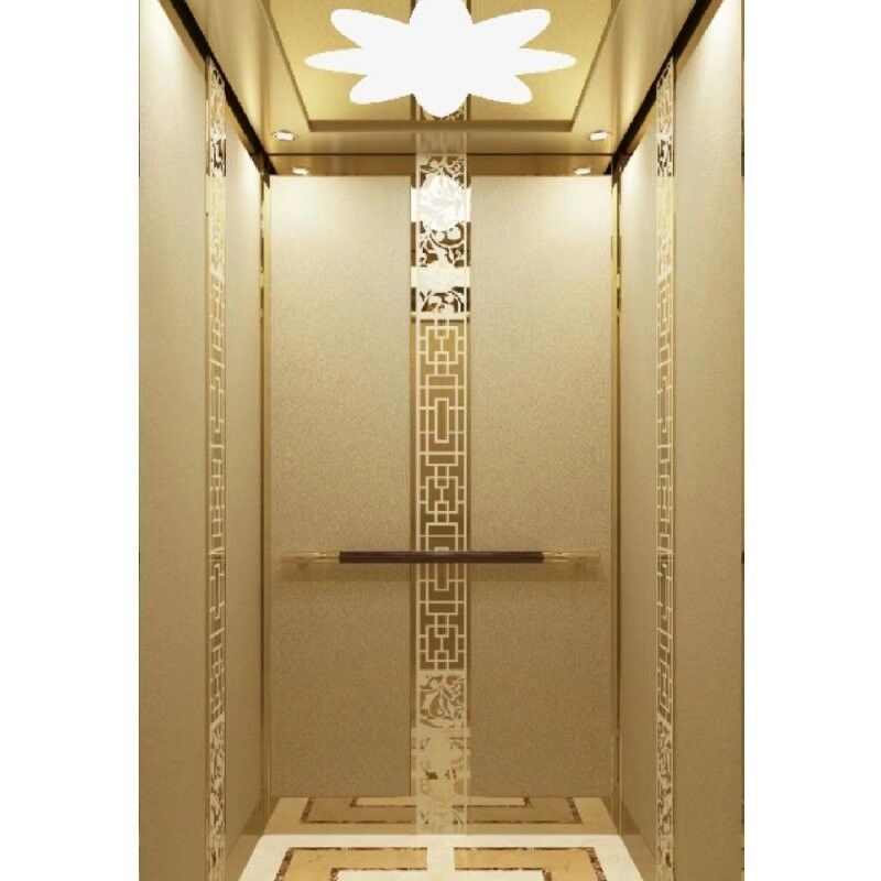 デッキフロアマシンルームレス油圧ホームエレベーター – ピットレス、5ストップ