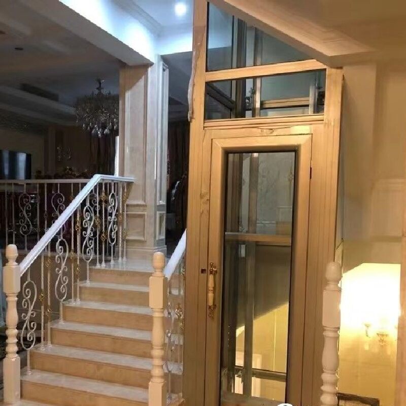 緊急停止ボタン 水力 Mrl エレベーター 4.7 Kw モーター 住宅用キャビンのステンレス鋼のフレーム